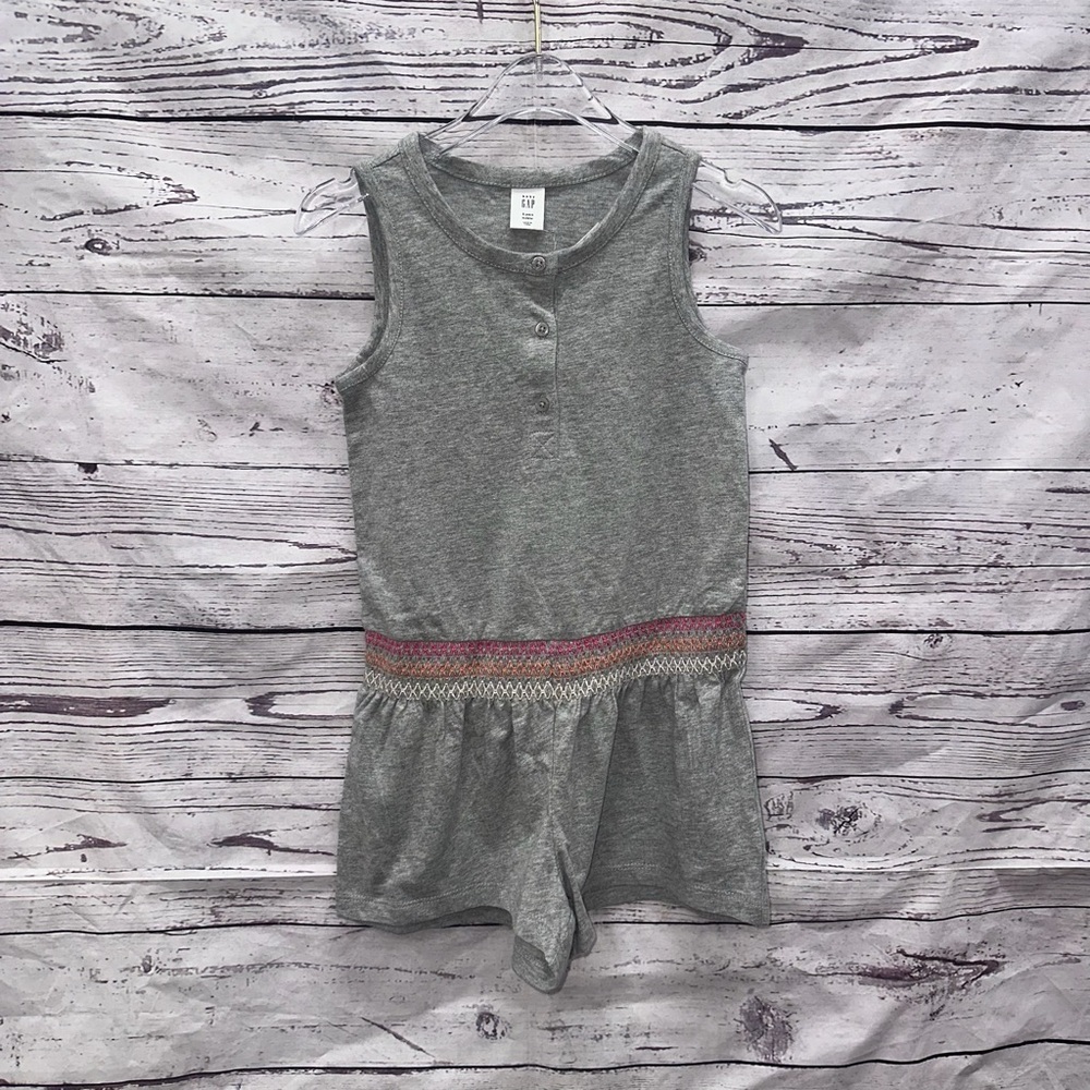 Gap Girls Sleeveless Grey Romper Size 5y Toddler